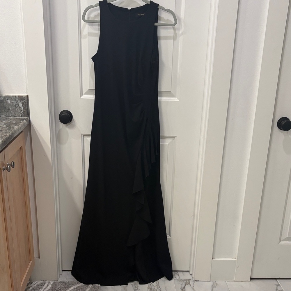 Chic Asymmetrical Black Dress